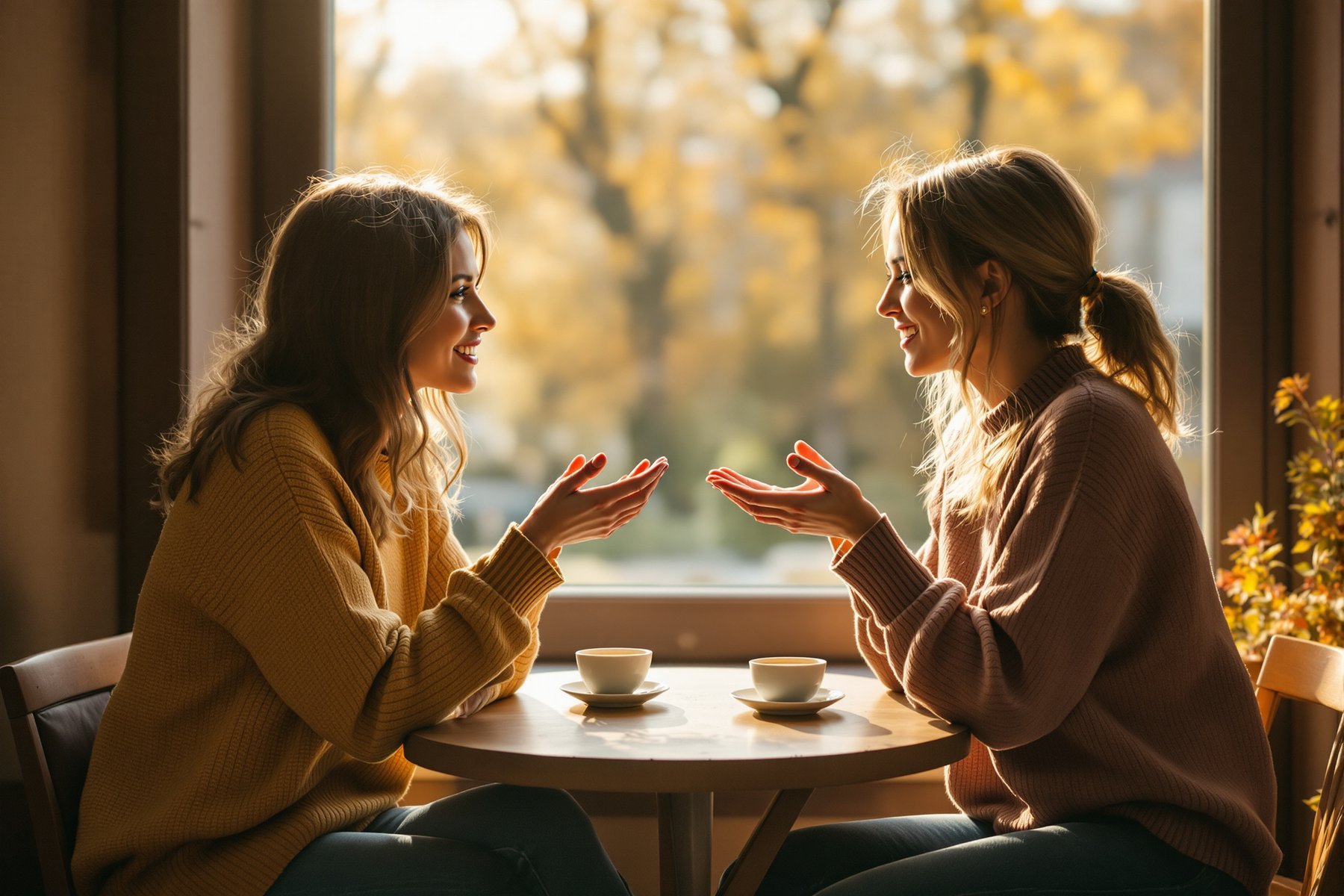 Conversación profunda entre dos personas